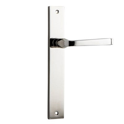 Iver Door Lever Annecy Rectangular Latch Pair Polished Nickel L117xP63mm BPH240xW38mm