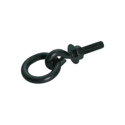 Tradco Cabinet Pull Handle Iron Bolt Ring Pull Matt Black D38mm