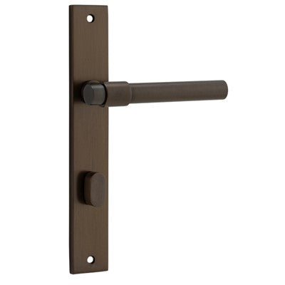 Iver Door Lever Helsinki Rectangular Privacy Pair Signature Brass CTC85mm L137xP58mm BPH240xW38mm