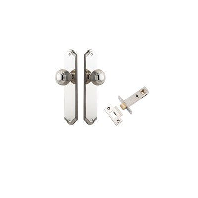 Iver Door Knob Guildford Shouldered Polished Nickel Passage Kit