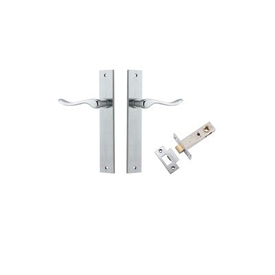 Iver Door Lever Stirling Rectangular Brushed Chrome Passage Kit