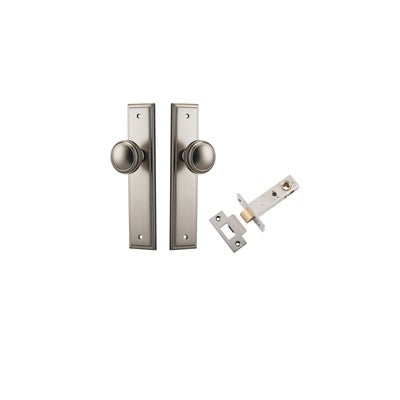 Iver Door Knob Paddington Stepped Satin Nickel Passage Kit