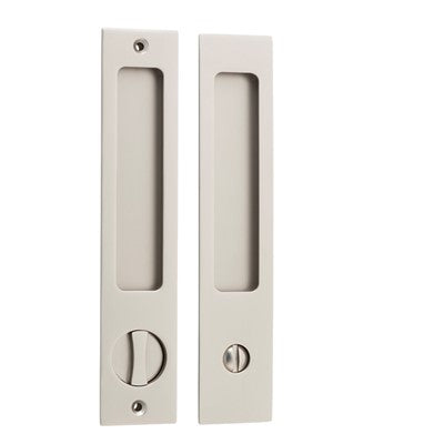 Iver Sliding Door Pull Rectangular Privacy Pair Satin Nickel H225xW45xP2.5mm