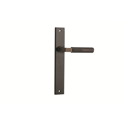 Iver Door Lever Brunswick Rectangular Latch Pair Signature Brass L120xP57mm BPH240xW38mm