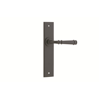 Iver Door Lever Verona Chamfered Latch Pair Matt Black L122xP58mm BPH240xW50mm