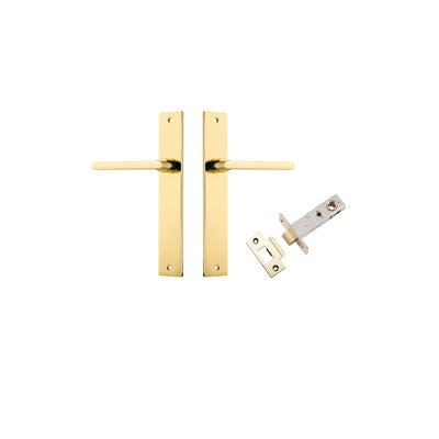 Iver Door Lever Baltimore Rectangular Polished Brass Passage Kit