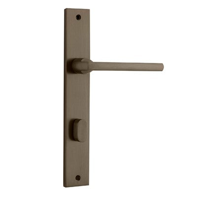 Iver Door Lever Baltimore Rectangular Privacy Pair Signature Brass CTC85mm L118xP54mm BPH240xW38mm