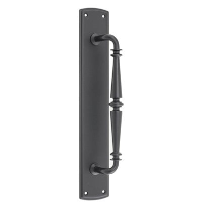 Iver Pull Handle Sarlat On Backplate Matt Black L382xW68xP72mm