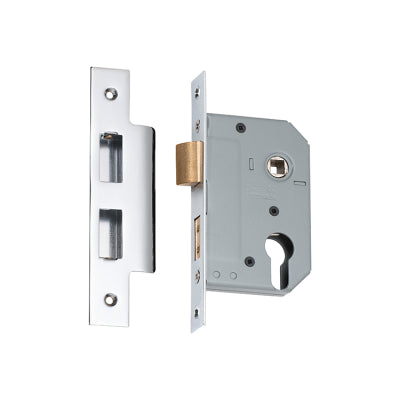 Tradco Mortice Lock Euro Chrome Plated CTC47.5mm Backset 46mm