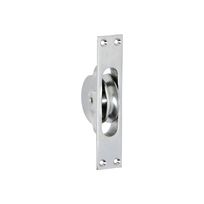 Tradco Sash Pulley Satin Chrome H125xW25mm