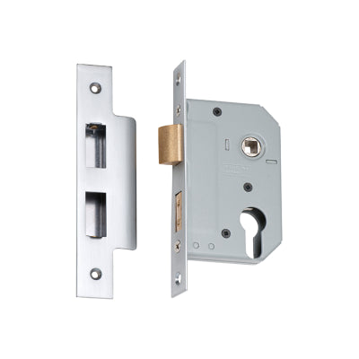 Tradco Mortice Lock Euro Satin Chrome CTC47.5mm Backset 46mm