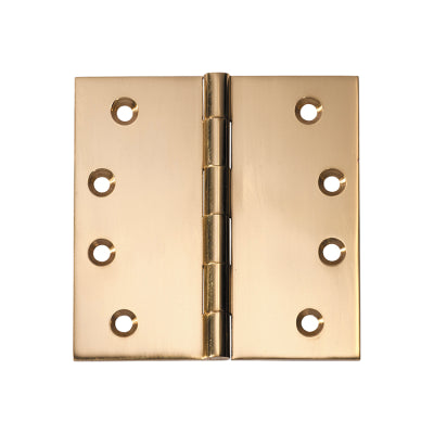 Southern Design Group Fixed Pin Hinge - H100xW100mm - Polished Brass Finish