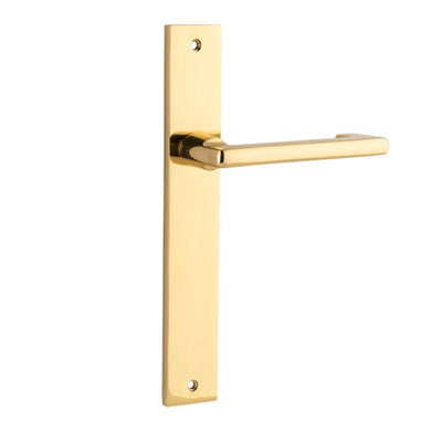 Iver Door Lever Baltimore Return Rectangular Latch Pair Polished Brass L128xP54mm BPH240xW38mm