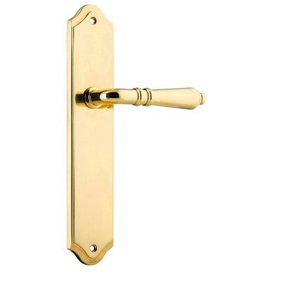 Iver Door Lever Sarlat Shouldered Latch Pair Polished Brass L111xP55mm BPH250xW48mm