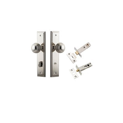 Iver Door Knob Guildford Stepped Polished Nickel Privacy Kit