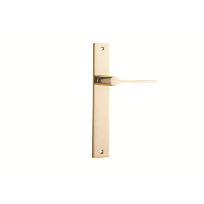 Iver Door Lever Como Rectangular Latch Pair Polished Brass L119xP59mm BPH240xW38mm