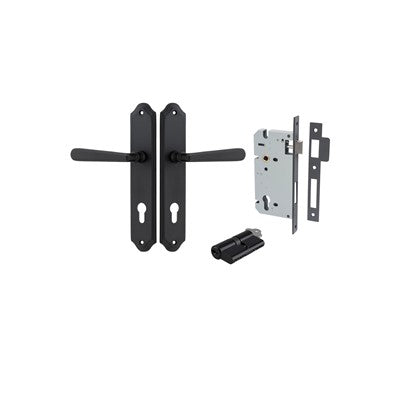 Iver Door Lever Copenhagen Shouldered Matt Black Key / Key Entrance Kit