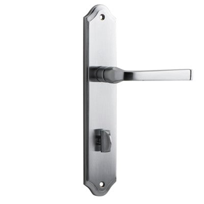 Iver Door Lever Annecy Shouldered Privacy Pair Brushed Chrome CTC85mm L117xP65mm BPH250xW48mm