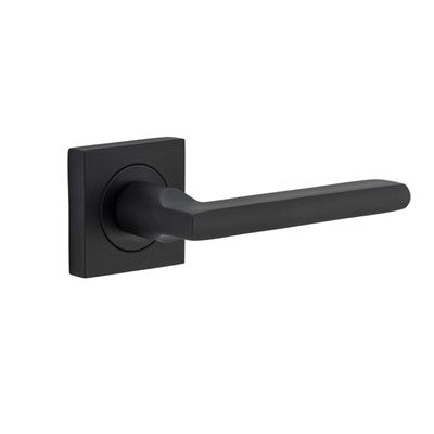 Iver Door Lever Baltimore Rose Square Concealed Fix Pair Matt Black L118xP57mm BPH52xW52mm