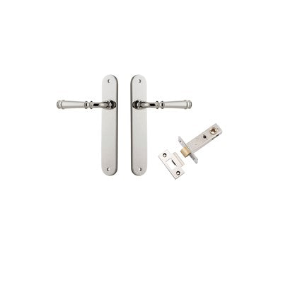 Iver Door Lever Verona Oval Polished Nickel Passage Kit