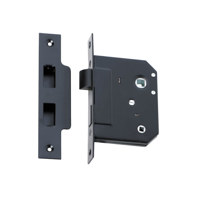 Tradco Mortice Lock Privacy Matt Black CTC57mm Backset 44mm