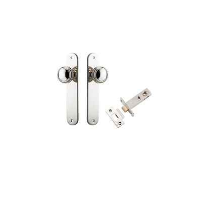 Iver Door Knob Paddington Oval Polished Nickel Passage Kit