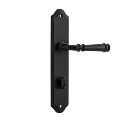 Iver Door Lever Verona Shouldered Privacy Pair Matt Black CTC85mm L122xP58mm BPH250xW48mm