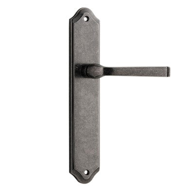 Iver Door Lever Annecy Shouldered Latch Pair Distressed Nickel L117xP65mm BPH250xW48mm