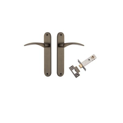 Iver Door Lever Oxford Oval Signature Brass Passage Kit