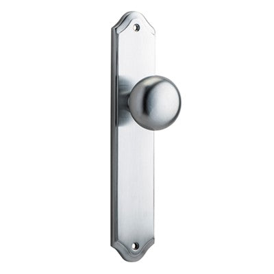 Iver Door Knob Cambridge Shouldered Latch Pair Brushed Chrome D55xP62mm BPH250xW48mm