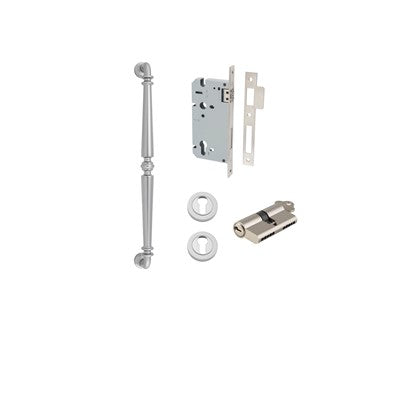 Iver Pull Handle Sarlat Satin Nickel CTC450mm Key / Key Entrance Kit