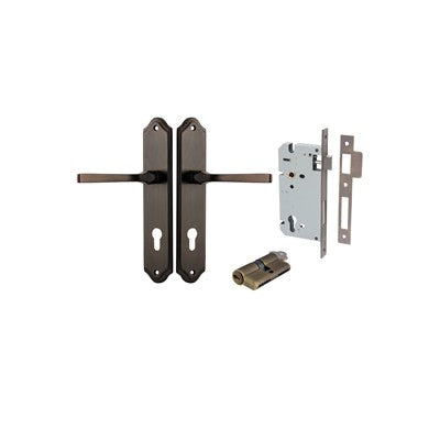 Iver Door Lever Annecy Shouldered Signature Brass Key / Key Entrance Kit