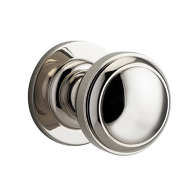 Iver Door Knob Paddington Rose Round Concealed Fix Pair Polished Nickel D55xP68mm BPD58mm