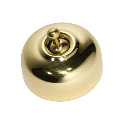 Tradco Switch Traditional Polished Brass D50xP40mm