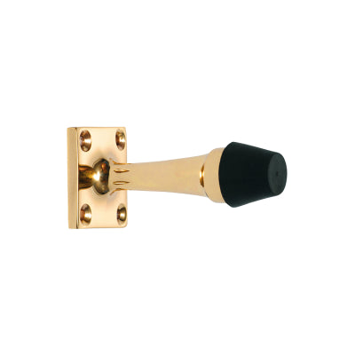 Tradco Door Stop Traditional Polished Brass H35xW35xP75mm