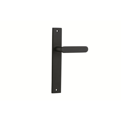 Iver Door Lever Bronte Rectangular Latch Pair Matt Black L117xP53mm BPH240xW38mm