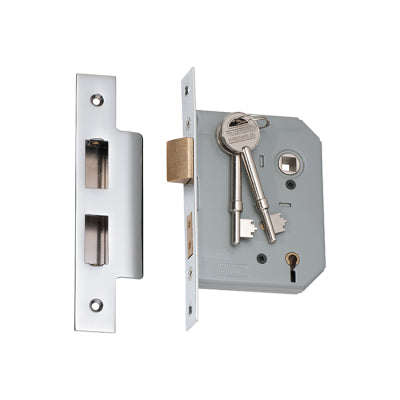 Tradco Mortice Lock 5 Lever Chrome Plated CTC57mm Backset 57mm