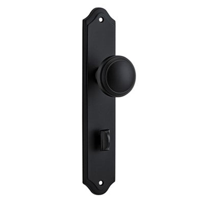 Iver Door Knob Paddington Shouldered Privacy Pair Matt Black CTC85mm D55xP63mm BPH250xW48mm