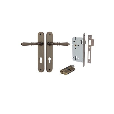 Iver Door Lever Sarlat Oval Signature Brass Key / Key Entrance Kit