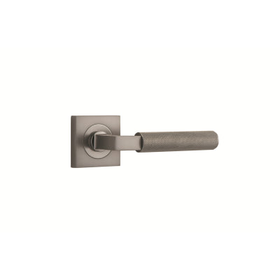 Iver Door Lever Berlin Rose Square Concealed Fix Pair Satin Nickel L120xP60mm BPH52xW52mm