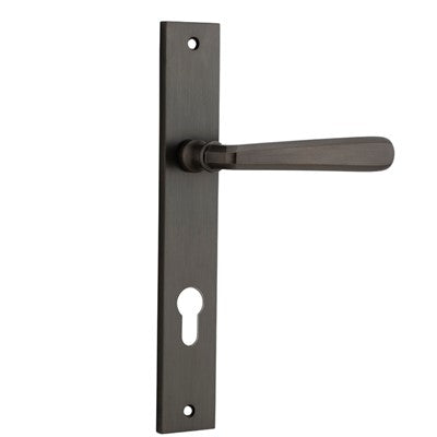 Iver Door Lever Copenhagen Rectangular Euro Pair Signature Brass CTC85mm L120xP57mm BPH240xW38mm