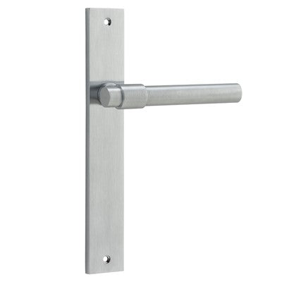 Iver Door Lever Helsinki Rectangular Latch Pair Brushed Chrome L137xP58mm BPH240xW38mm