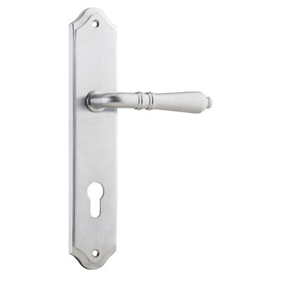 Iver Door Lever Sarlat Shouldered Euro Pair Brushed Chrome CTC85mm L111xP55mm BPH250xW48mm