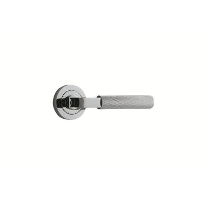 Iver Door Lever Brunswick Rose Round Concealed Fix Pair Polished Chrome L120xP60mm BPD52mm