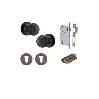 Iver Door Knob Guildford Rose Round Signature Brass Key / Key Entrance Kit