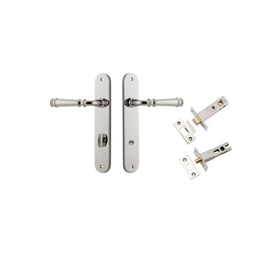 Iver Door Lever Verona Oval Polished Nickel Privacy Kit