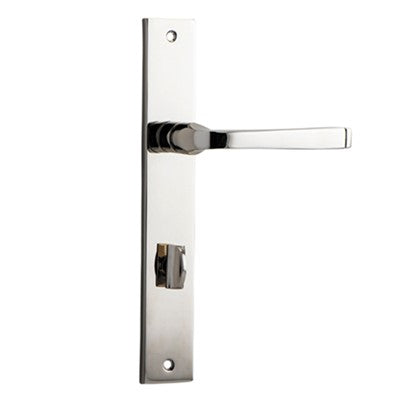 Iver Door Lever Annecy Rectangular Privacy Pair Polished Nickel CTC85mm L117xP63mm BPH240xW38mm