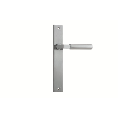 Iver Door Lever Berlin Rectangular Latch Pair Brushed Chrome L120xP57mm BPH240xW38mm