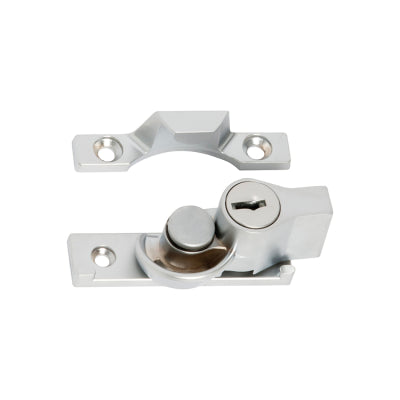 Tradco Sash Fastener Locking Narrow Zinc Alloy Satin Chrome L65xW17mm