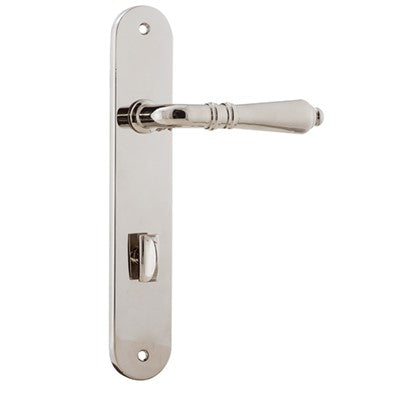 Iver Door Lever Sarlat Oval Privacy Pair Polished Nickel CTC85mm L111xP53mm BPH240xW40mm